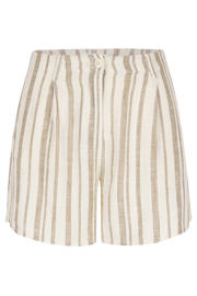 thumbnail: LOLALIZA high waist gestreepte casual short ecru