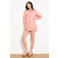 LOLALIZA mini rok broderie roze