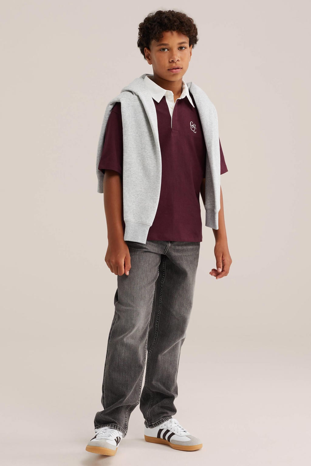 WE Fashion polo - donkerrood