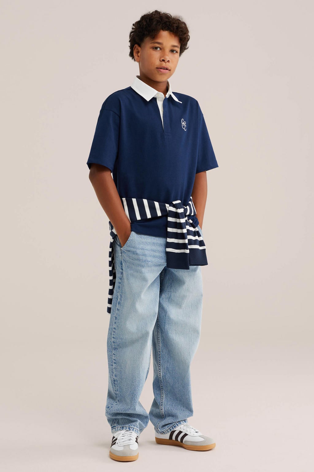 WE Fashion polo - donkerblauw