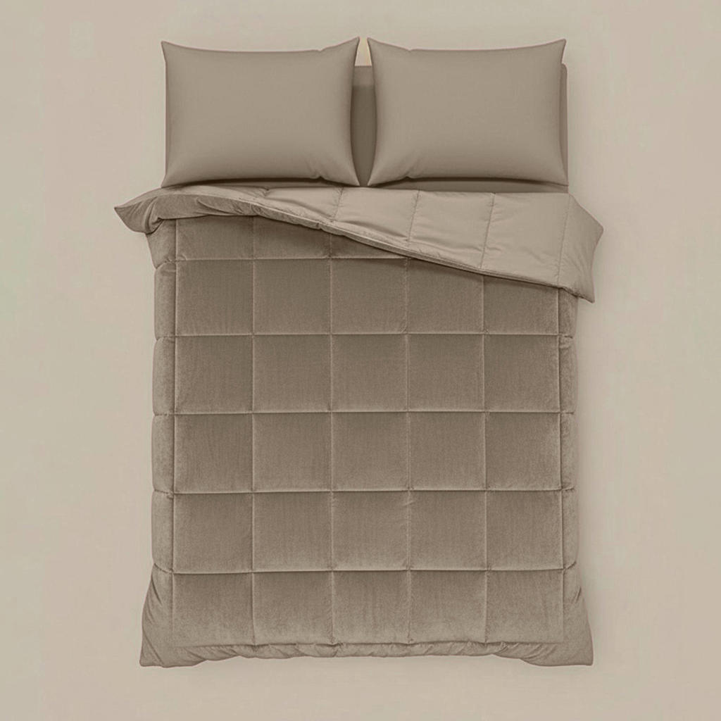 W velvet dekbed zonder overtrek - taupe