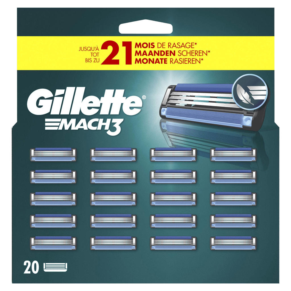 Gillette Mach3 Scheermesjes - 20 stuks