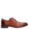 Van Lier leren veterschoenen - cognac
