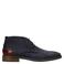 Van Lier suède veterschoenen donkerblauw