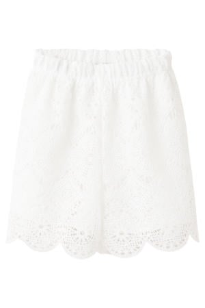 casual short broderie wit