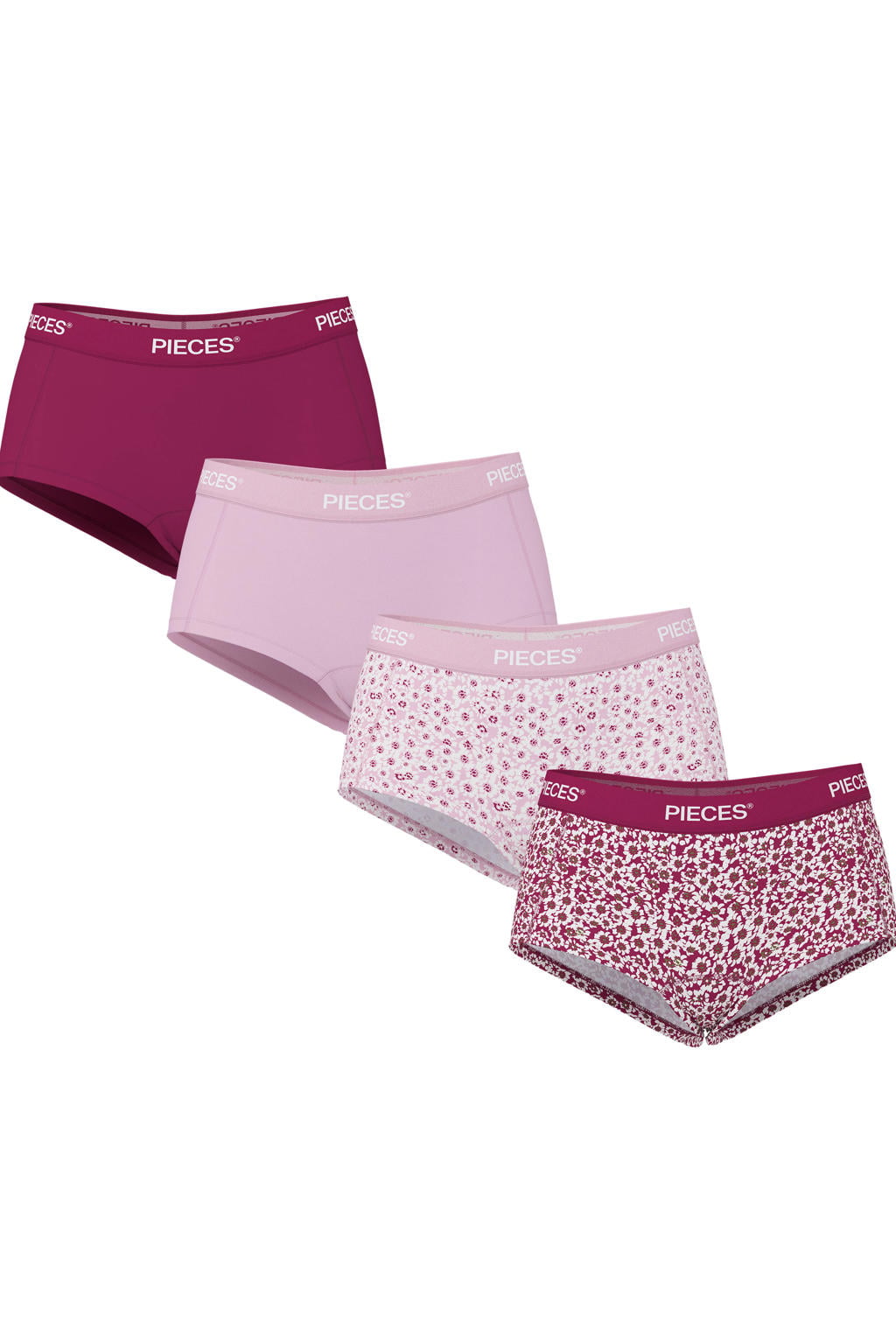 PIECES boxershorts (set van 4)
