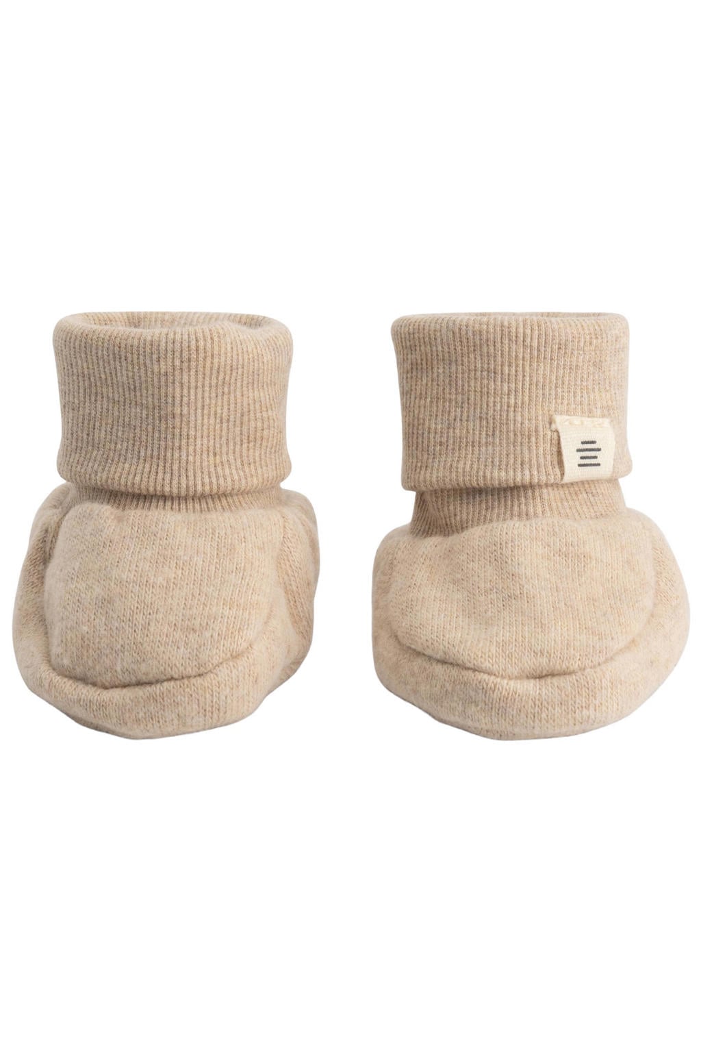 A Tiny Story katoenen gebreide babyslofjes - beige