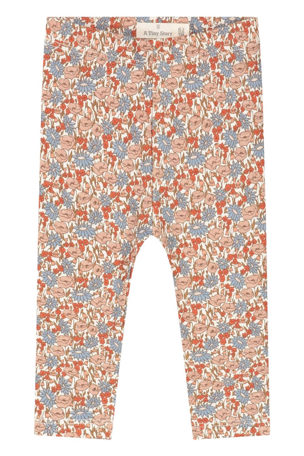 Roze, beige en blauwe meisjes A Tiny Story katoenen slim fit babybroek met regular waist