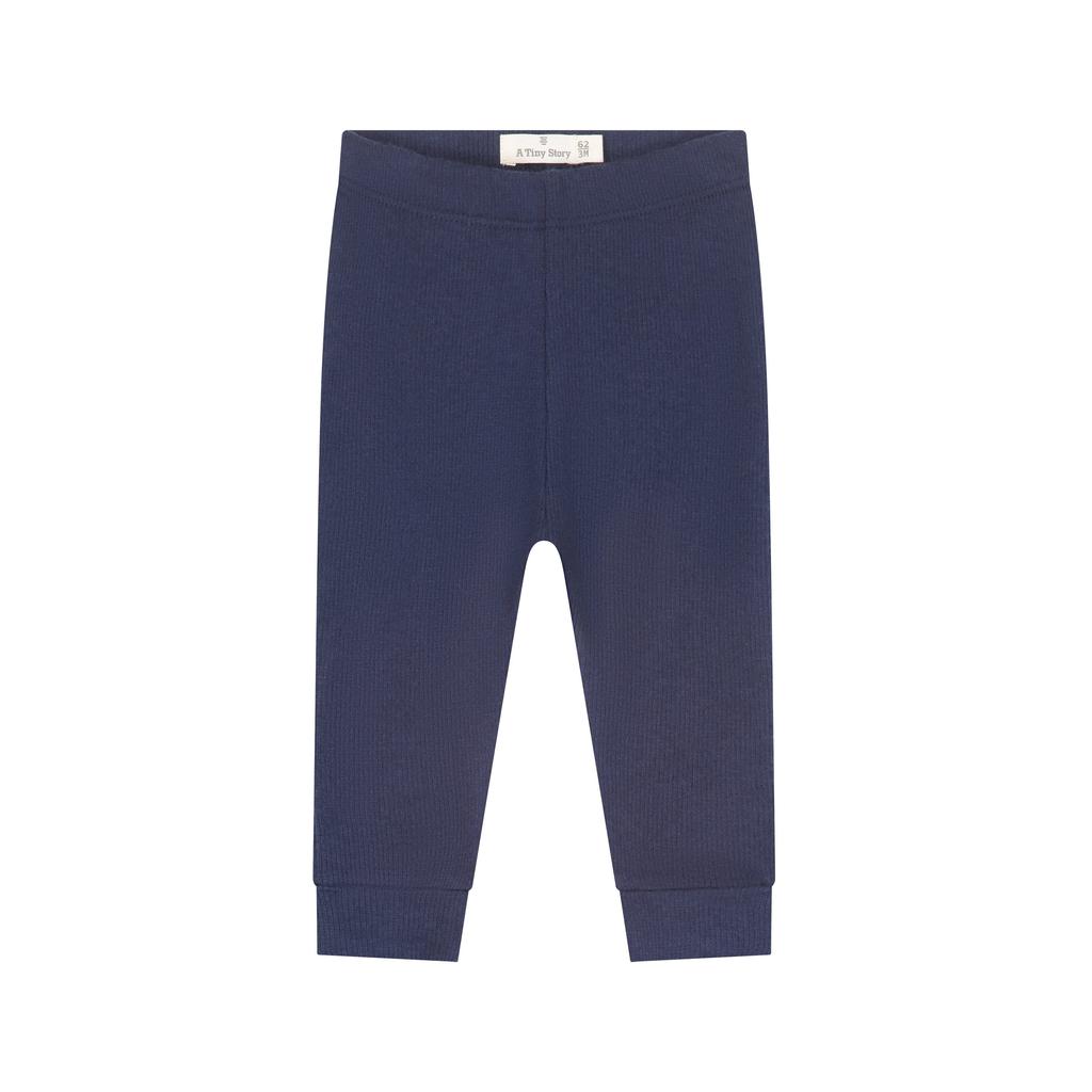 A Tiny Story katoenen babybroek - donkerblauw