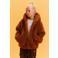Alix Mini faux fur winterjas - cognac