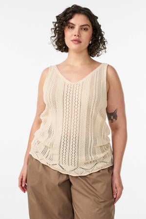 top gehaakt beige