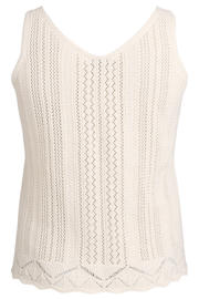 thumbnail: Zizzi top gehaakt beige