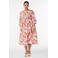 Zizzi gebloemde midi jurk Plus Size - roze