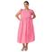 Zizzi gestreepte blousejurk roze