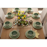 thumbnail: Cookinglife Serviesset Serene Green 12-delig / 4 personen - 4 dinerborden, 4 ontbijtborden en 4 kommen