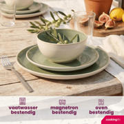 thumbnail: Cookinglife Serviesset Serene Green 12-delig / 4 personen - 4 dinerborden, 4 ontbijtborden en 4 kommen