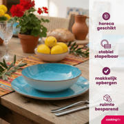 thumbnail: Cookinglife Serviesset Ibiza Porselein 12-delig / 4 personen - 4 dinerborden, 4 ontbijtborden en 4 diepe borden