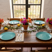 thumbnail: Cookinglife Serviesset Bali Porselein 12-delig / 4 personen - 4 dinerborden, 4 ontbijtborden en 4 diepe borden