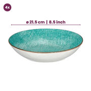 thumbnail: Cookinglife Serviesset Bali Porselein 12-delig / 4 personen - 4 dinerborden, 4 ontbijtborden en 4 diepe borden
