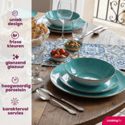 thumbnail: Cookinglife Serviesset Bali Porselein 12-delig / 4 personen - 4 dinerborden, 4 ontbijtborden en 4 diepe borden
