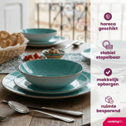 thumbnail: Cookinglife Serviesset Bali Porselein 12-delig / 4 personen - 4 dinerborden, 4 ontbijtborden en 4 diepe borden