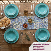 thumbnail: Cookinglife Serviesset Bali Porselein 12-delig / 4 personen - 4 dinerborden, 4 ontbijtborden en 4 diepe borden