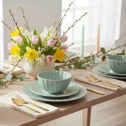 thumbnail: Cookinglife Serviesset Cardida Groen 18-delig / 6 personen - 6 dinerborden, 6 ontbijtborden en 6 kommen