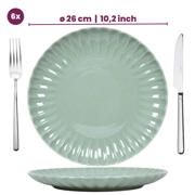 thumbnail: Cookinglife Serviesset Cardida Groen 18-delig / 6 personen - 6 dinerborden, 6 ontbijtborden en 6 kommen