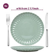 thumbnail: Cookinglife Serviesset Cardida Groen 18-delig / 6 personen - 6 dinerborden, 6 ontbijtborden en 6 kommen