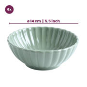 thumbnail: Cookinglife Serviesset Cardida Groen 18-delig / 6 personen - 6 dinerborden, 6 ontbijtborden en 6 kommen