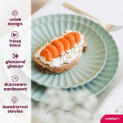 thumbnail: Cookinglife Serviesset Cardida Groen 18-delig / 6 personen - 6 dinerborden, 6 ontbijtborden en 6 kommen