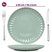 thumbnail: Cookinglife Serviesset Cardida Groen 18-delig / 6 personen - 6 dinerborden, 6 ontbijtborden en 6 kommen