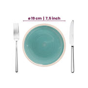 thumbnail: Cookinglife Serviesset Oceanico Turquoise 12-delig / 4 Personen - 4 dinerborden, 4 ontbijtborden en 4 kommen
