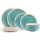 Cookinglife Serviesset Oceanico Turquoise 12-delig / 4 Personen - 4 dinerborden, 4 ontbijtborden en 4 kommen