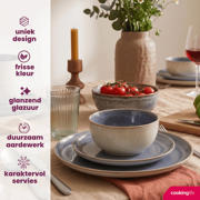 thumbnail: Cookinglife Serviesset Serene Blue 12-delig / 4 personen - 4 dinerborden, 4 ontbijtborden en 4 kommen