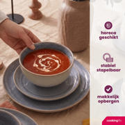 thumbnail: Cookinglife Serviesset Serene Blue 12-delig / 4 personen - 4 dinerborden, 4 ontbijtborden en 4 kommen