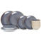 Cookinglife Serviesset Serene Blue 12-delig / 4 personen - 4 dinerborden, 4 ontbijtborden en 4 kommen