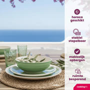 thumbnail: Cookinglife Serviesset Oceanico Groen 12-delig / 4 Personen - 4 dinerborden, 4 ontbijtborden en 4 kommen