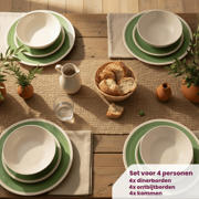 thumbnail: Cookinglife Serviesset Oceanico Groen 12-delig / 4 Personen - 4 dinerborden, 4 ontbijtborden en 4 kommen