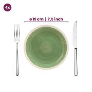 thumbnail: Cookinglife Serviesset Oceanico Groen 12-delig / 4 Personen - 4 dinerborden, 4 ontbijtborden en 4 kommen