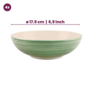 thumbnail: Cookinglife Serviesset Oceanico Groen 12-delig / 4 Personen - 4 dinerborden, 4 ontbijtborden en 4 kommen