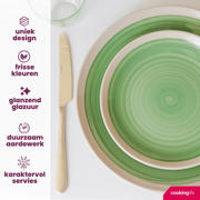 thumbnail: Cookinglife Serviesset Oceanico Groen 12-delig / 4 Personen - 4 dinerborden, 4 ontbijtborden en 4 kommen