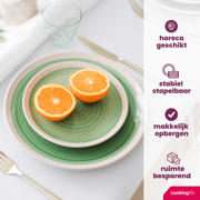 thumbnail: Cookinglife Serviesset Oceanico Groen 12-delig / 4 Personen - 4 dinerborden, 4 ontbijtborden en 4 kommen