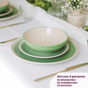 thumbnail: Cookinglife Serviesset Oceanico Groen 12-delig / 4 Personen - 4 dinerborden, 4 ontbijtborden en 4 kommen