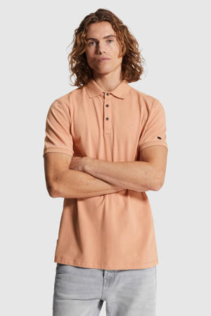 slim polo oranje