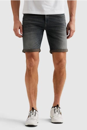 regular short black denim