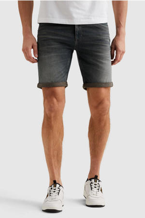 regular short black denim