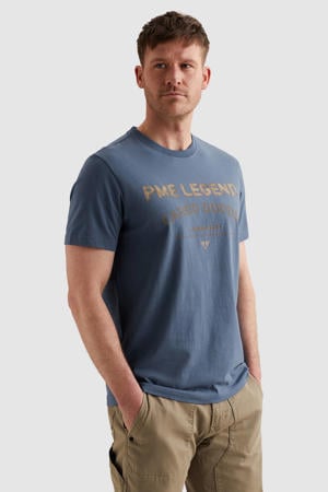 regular T-shirt blauw