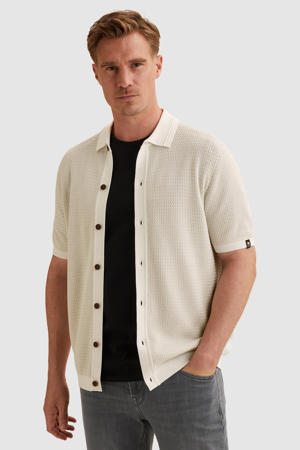 regular casual overhemd gebreid ecru