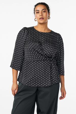 blouse met stippen